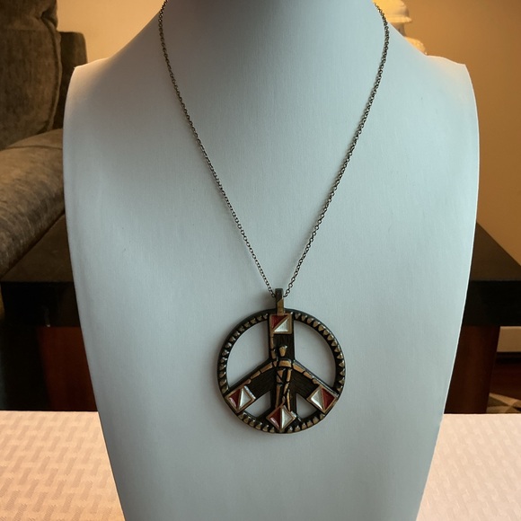 Terra Sancta Guild 1969 Vintage Dark Bronze Pendant Necklace